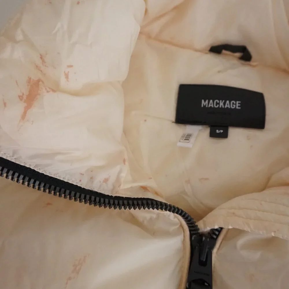 MACKAGE Evie Ombré Sunset 90% Duck Down Feather Cropped Puffer Jacket S - Picture 9 of 16